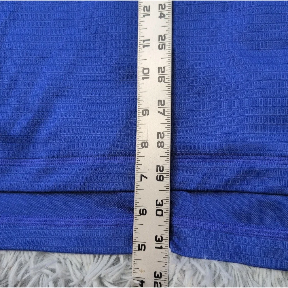 Adidas Shirt Mens XL Blue Golf Short Sleeve Polo Climalite Athletic Comfort